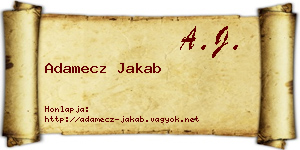 Adamecz Jakab névjegykártya